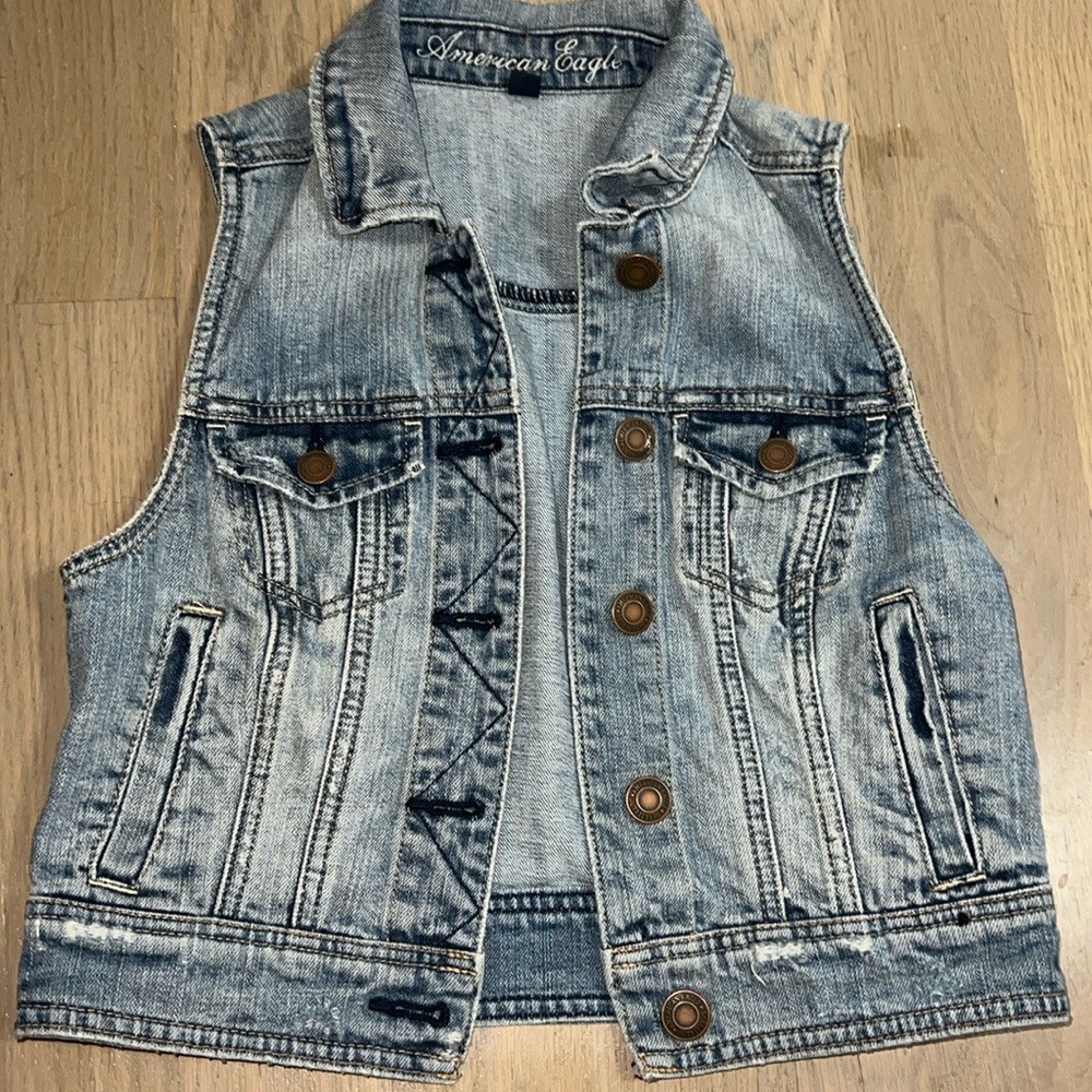 American Eagle denim vest